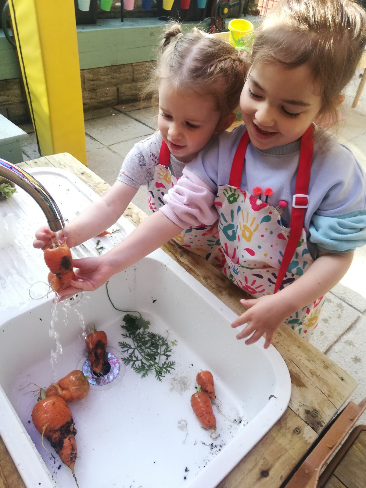 Washing the crops